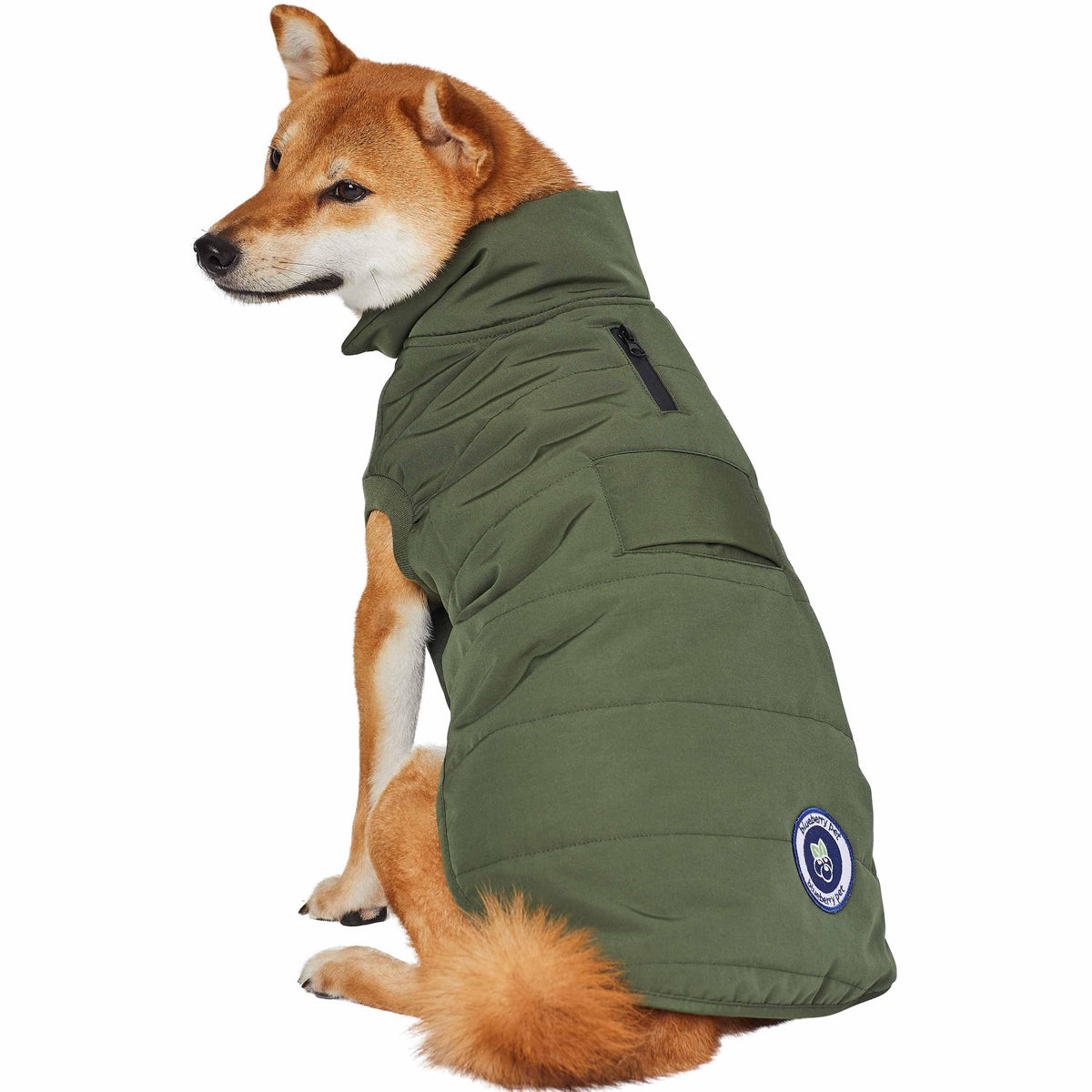 Waterproof Quilted Dog Puffer Jackets Windproof Lightweight Winter Coat for Small Medium Large Pet Blueberry Pet