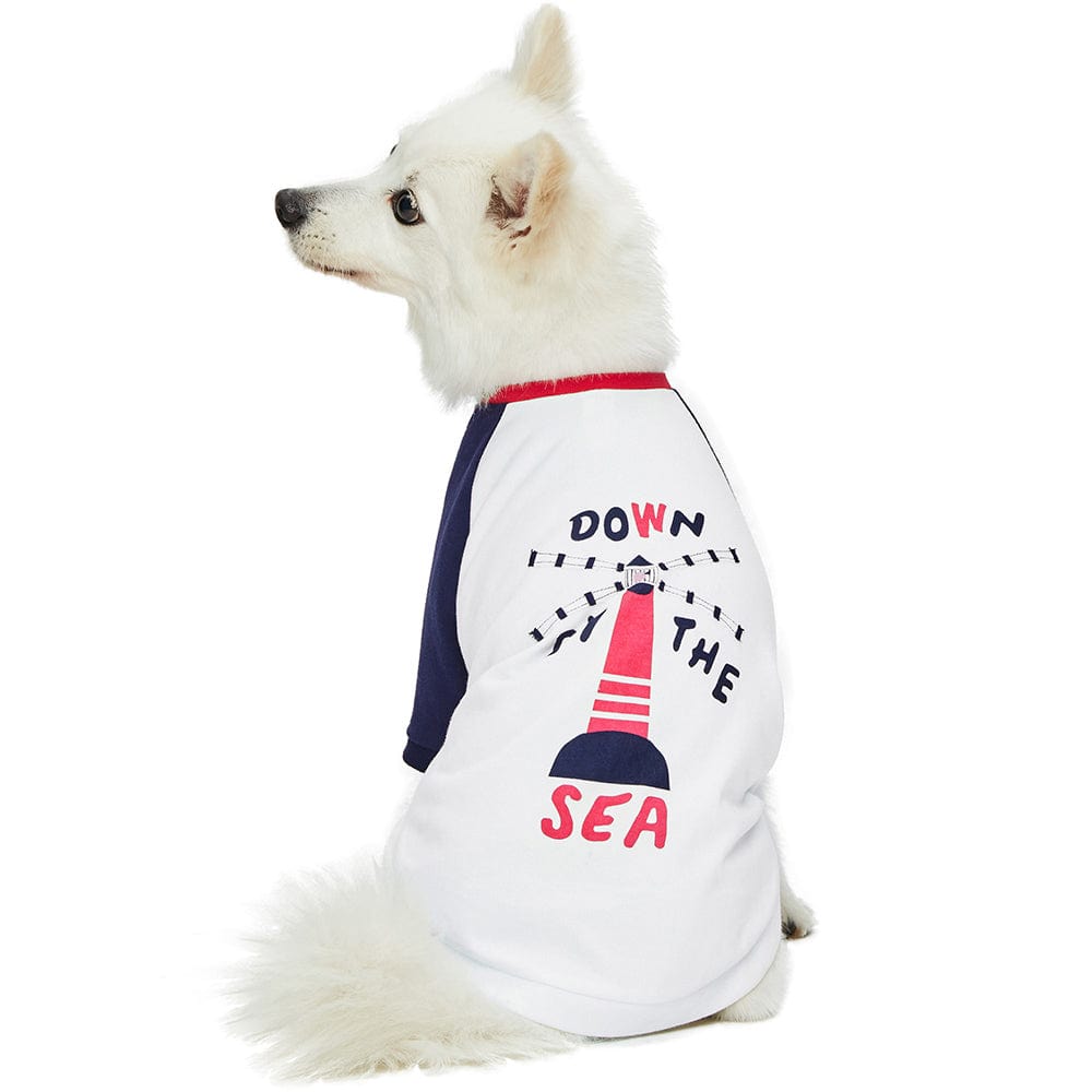 Dog Shirt DOGS & CATS & CO. Down by The Sea' Matching Dog & Kid T-shirt For Dog / 10"