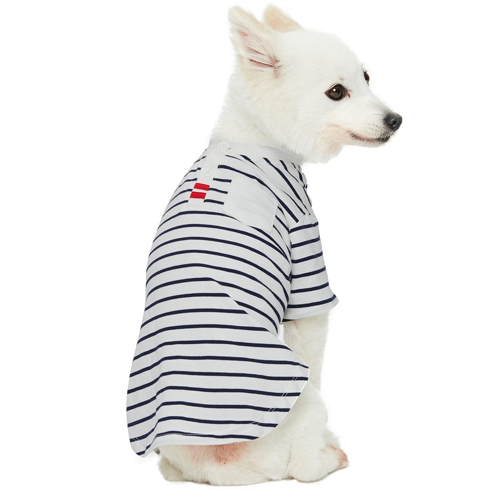 Dog Shirt DOGS & CATS & CO. Saint Malo Matching Henley Dog & Kid T-shirt in Navy For Dog / 10"