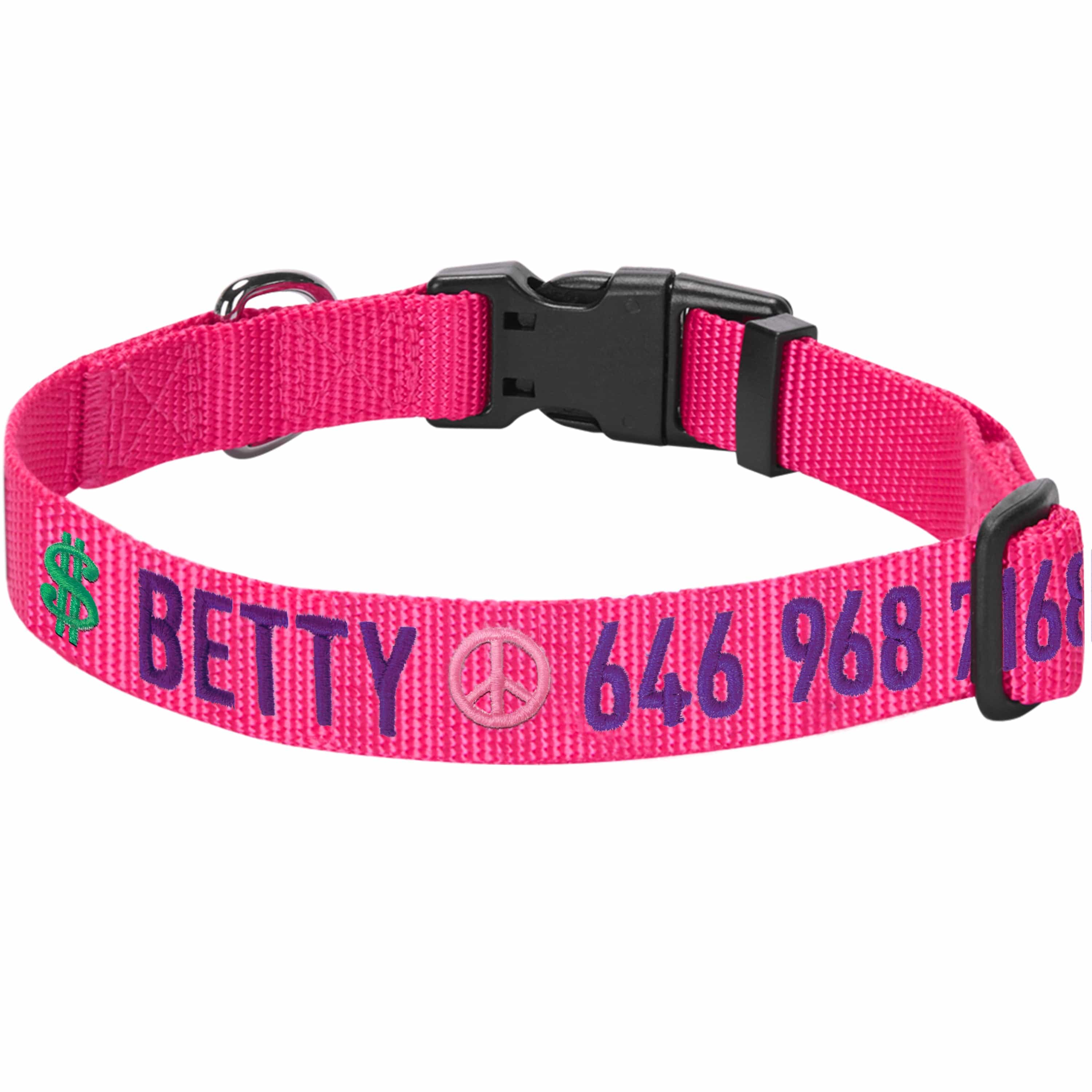 Personalized embroidered dog fashion collars