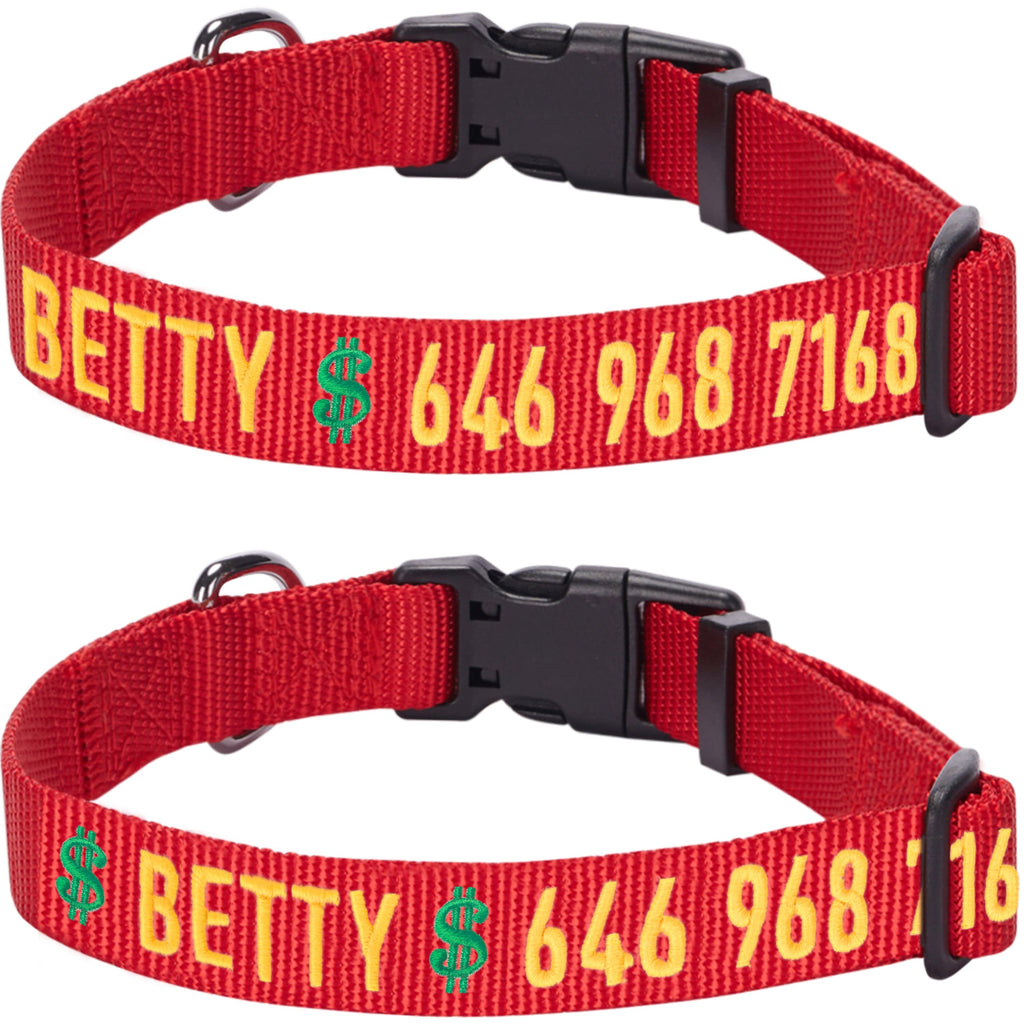 Custom Pet Collars Personalised for Dogs & Cats with embroidery