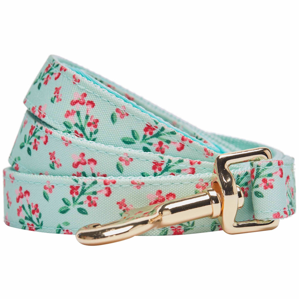 Dog Leash DOGS & CATS & CO. Flower Power Canvas Dog Leash Pastel Green / Small