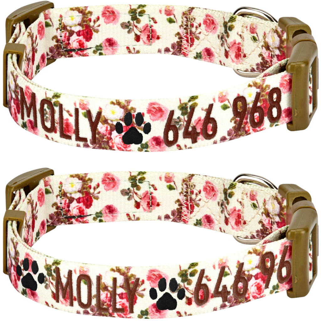 Blueberry Pet Personalized Spring Scent Inspired Floral Dog Collar