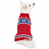 Dog Sweater Blueberry Pet Christmas Snowflake Dog Sweater, Festive Red, Snowflake Festive Red, Snowflake / 10