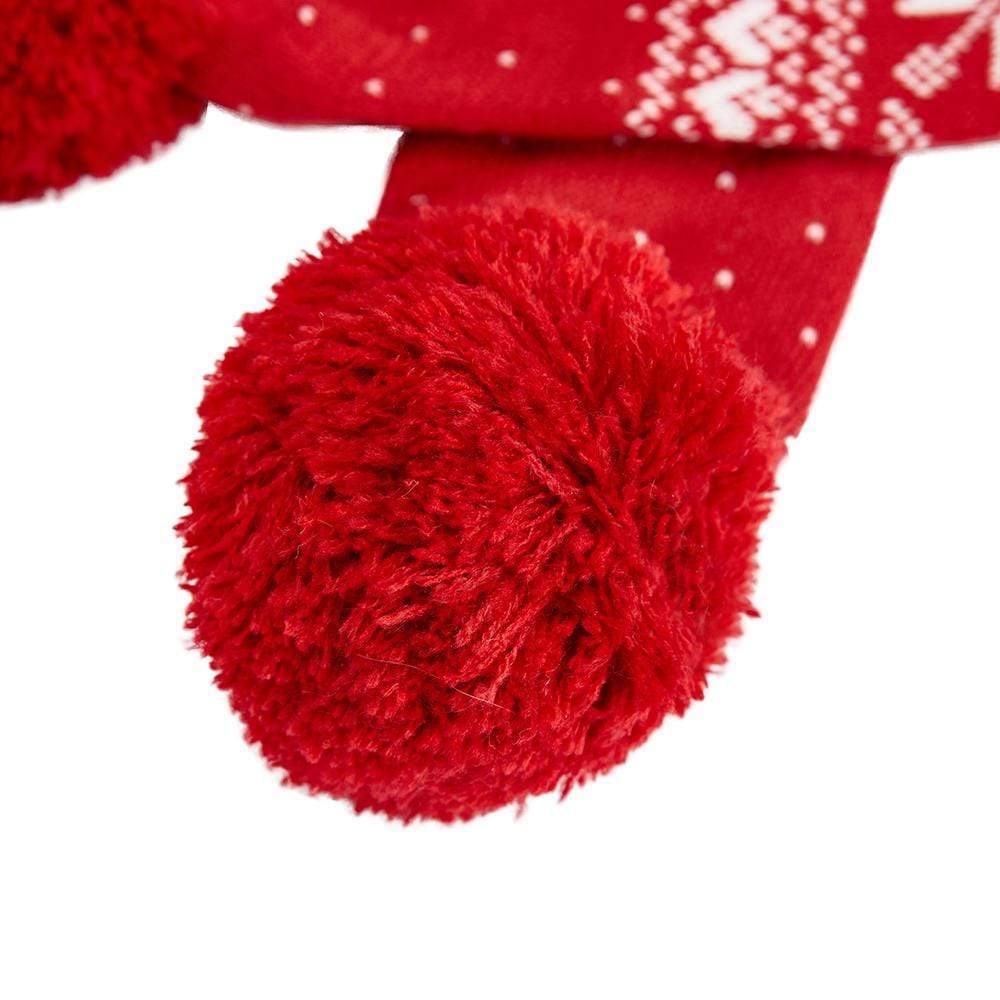 Holiday Red Pom Pom Sweater-Red