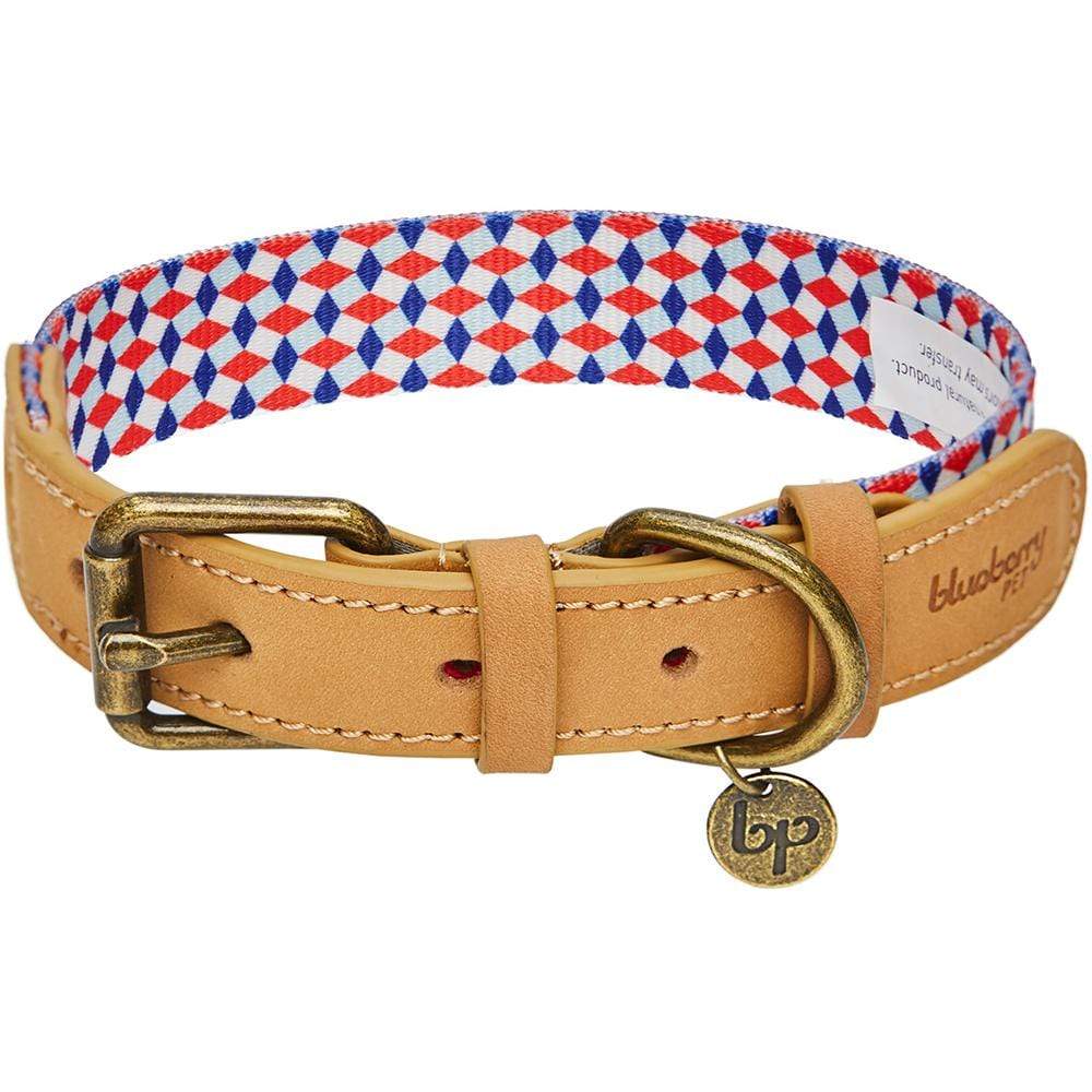 Blueberry Pet Braided Leather Dog Collar