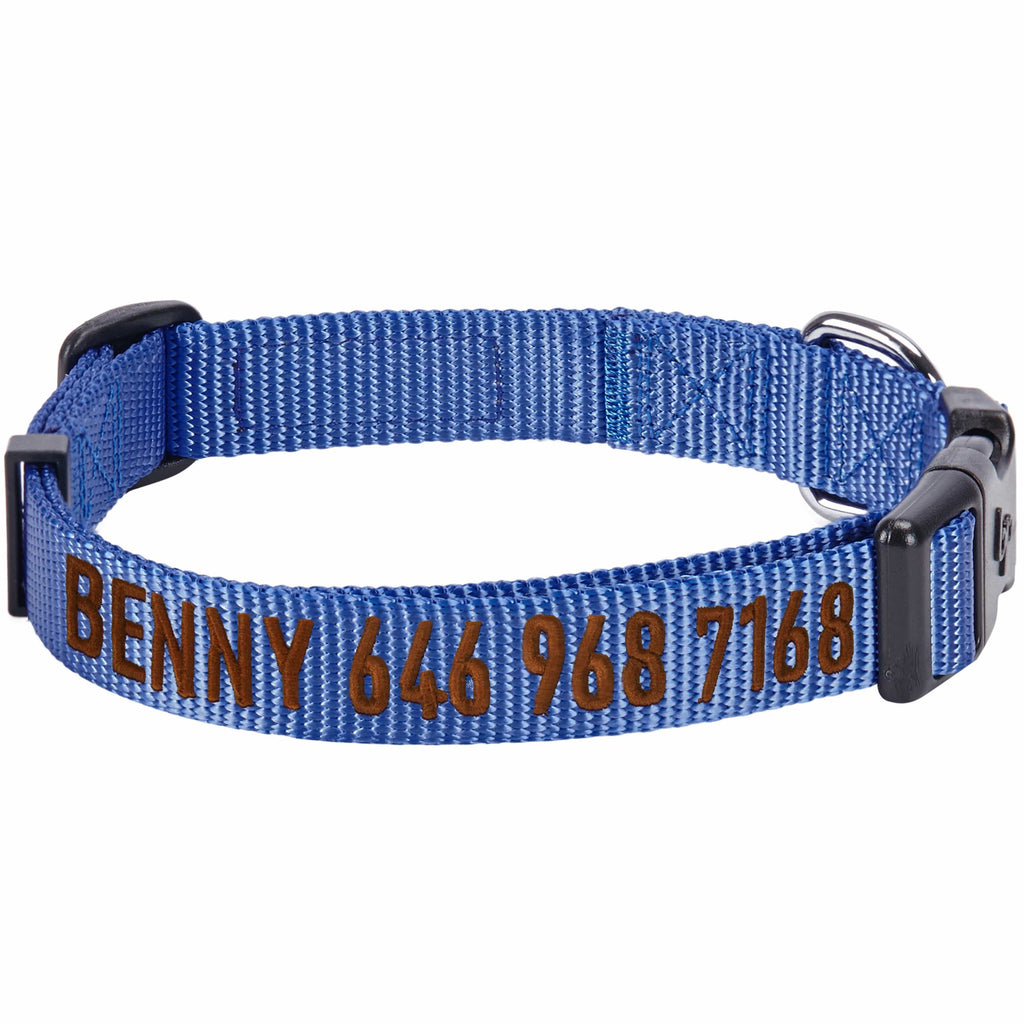 Paw & Bone Custom Embroidered Nylon Dog Collar