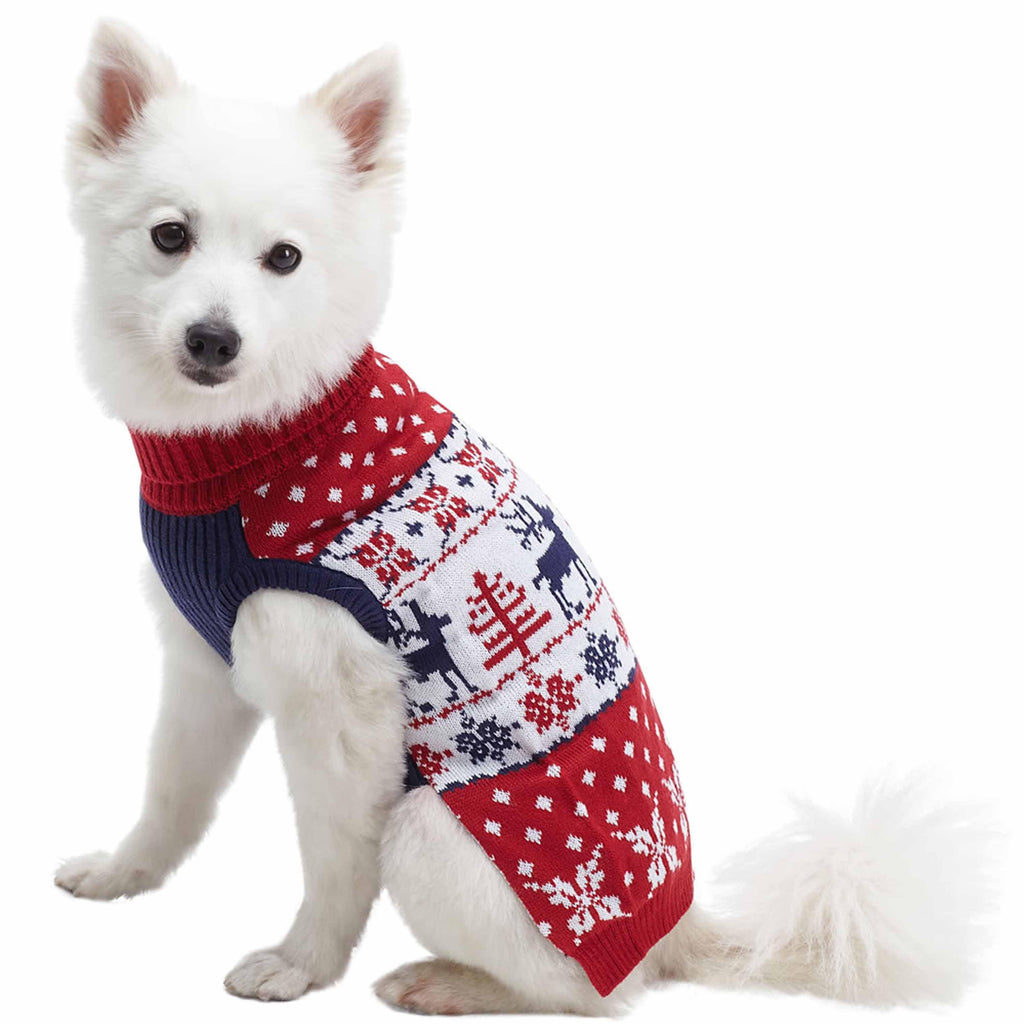 8 Pieces Dog Sweaters Large Christmas Dog Sweaters for Dogs Cat Dog Outfit  for Small Medium Large Dog Cat Christmas Cosplay Clothes (Large)
