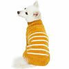 Dog Sweater Blueberry Pet Chenille Striped Dog Sweater Mustard / 10