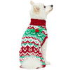 Dog Sweater Blueberry Pet Christmas Reindeer Zigzag Chevron Dog Sweater with Holly Décor Zigzag Chevron / 10