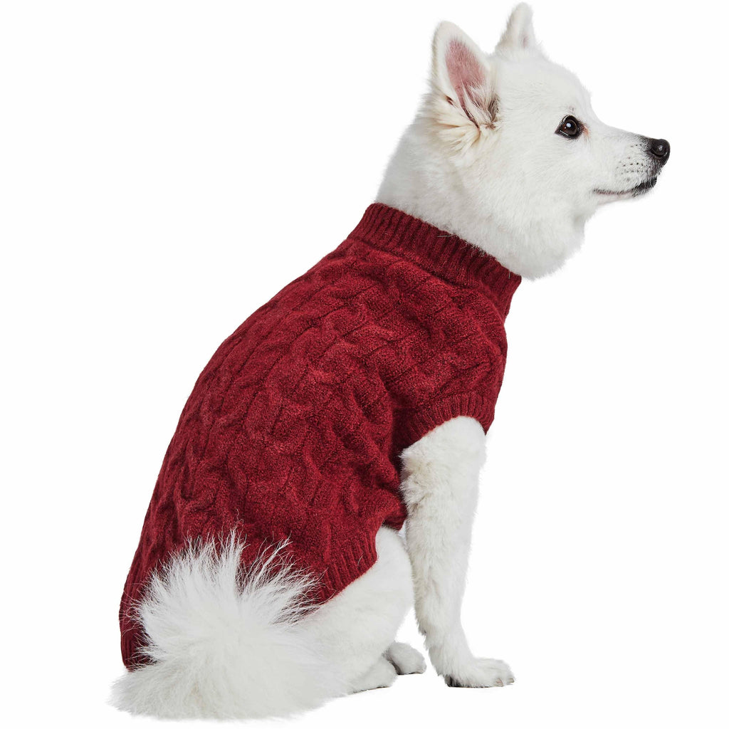 Red Christmas Knit Dog Jumper