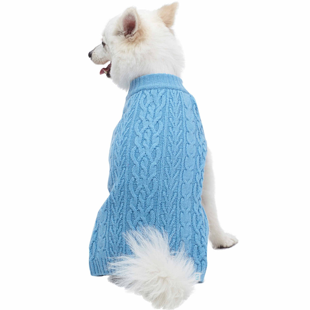 Pet Life ® Oval Weaved Fashion Pet Sweater - Designer Heavy Cable Knitted  Dog Sweater with Turtle Neck - Winter Dog Clothes Designed to Keep Warm