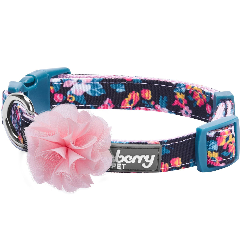 Blueberry pet floral prints dog cheap collar