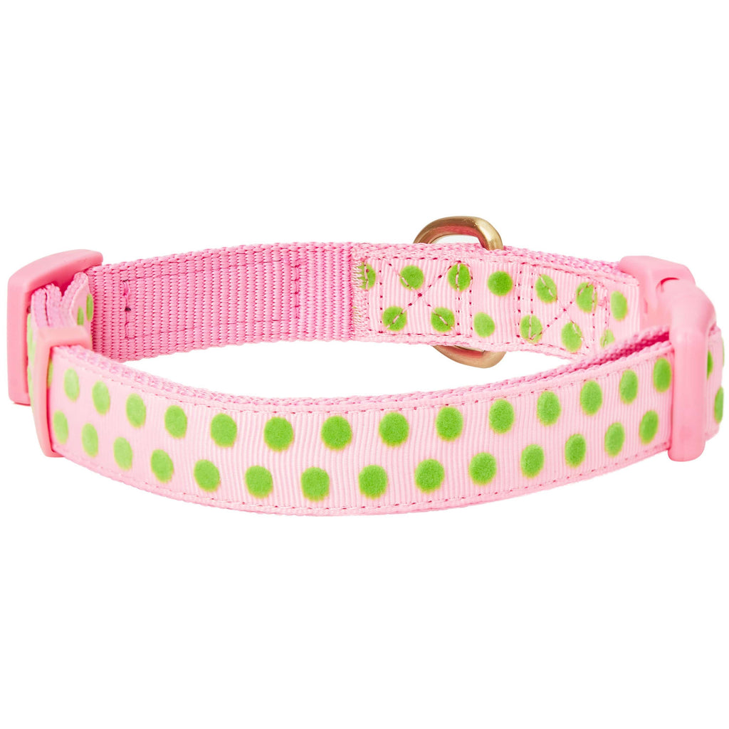 Martingale Dog Collar Girl Polka Dot Blue Hearts Love 