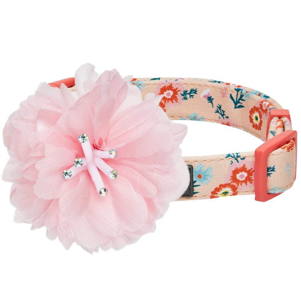 Dog collar with sales flower attached