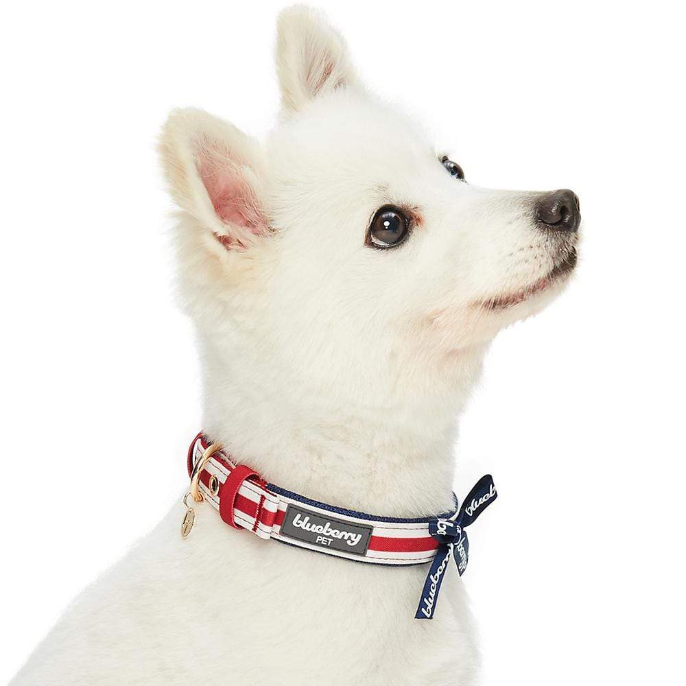Furry Berry Plaid Bow Tie Dog Collar And Leash