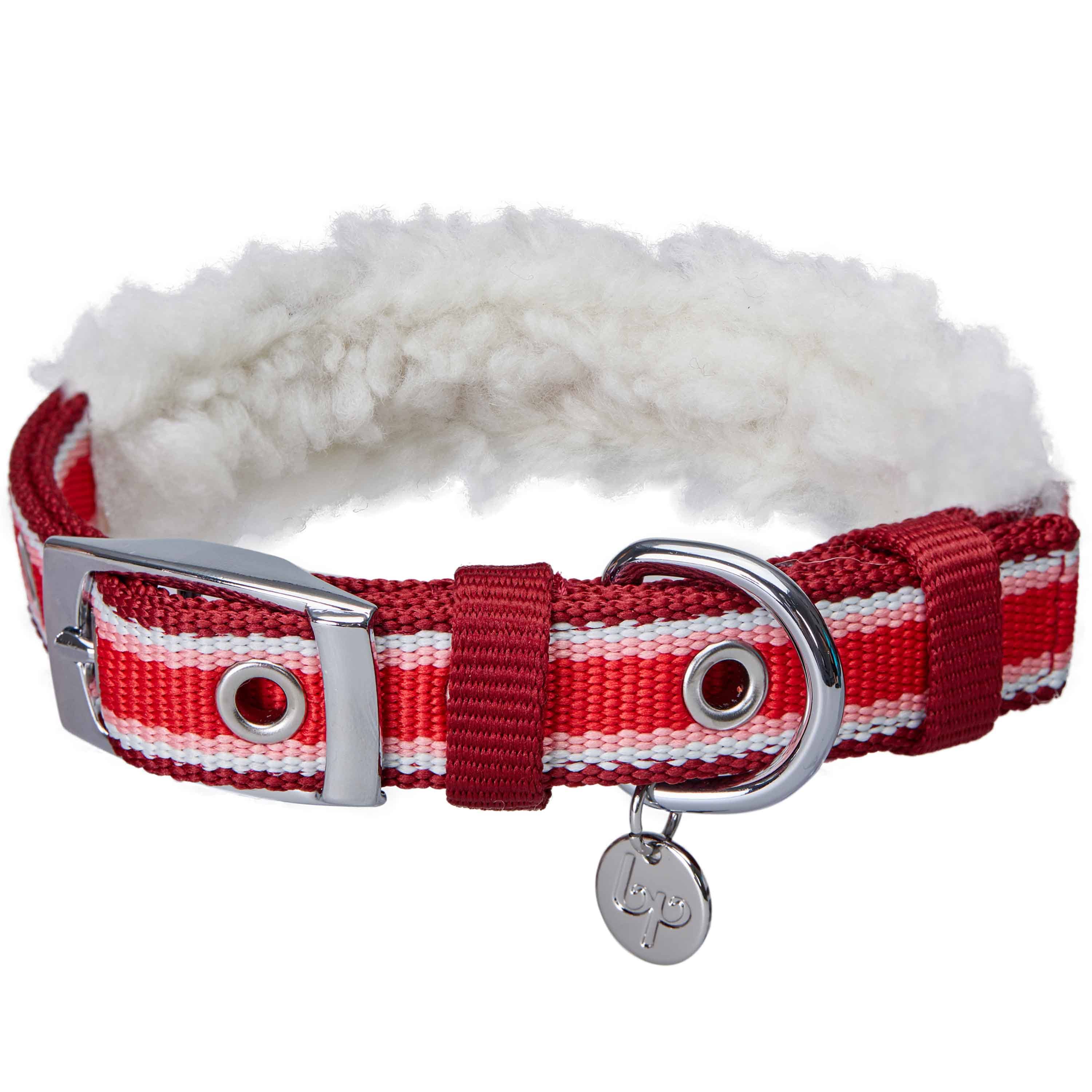 Plaid Christmas Dog Collar, Gray, Navy & Red Dog Collar, Boy Dog