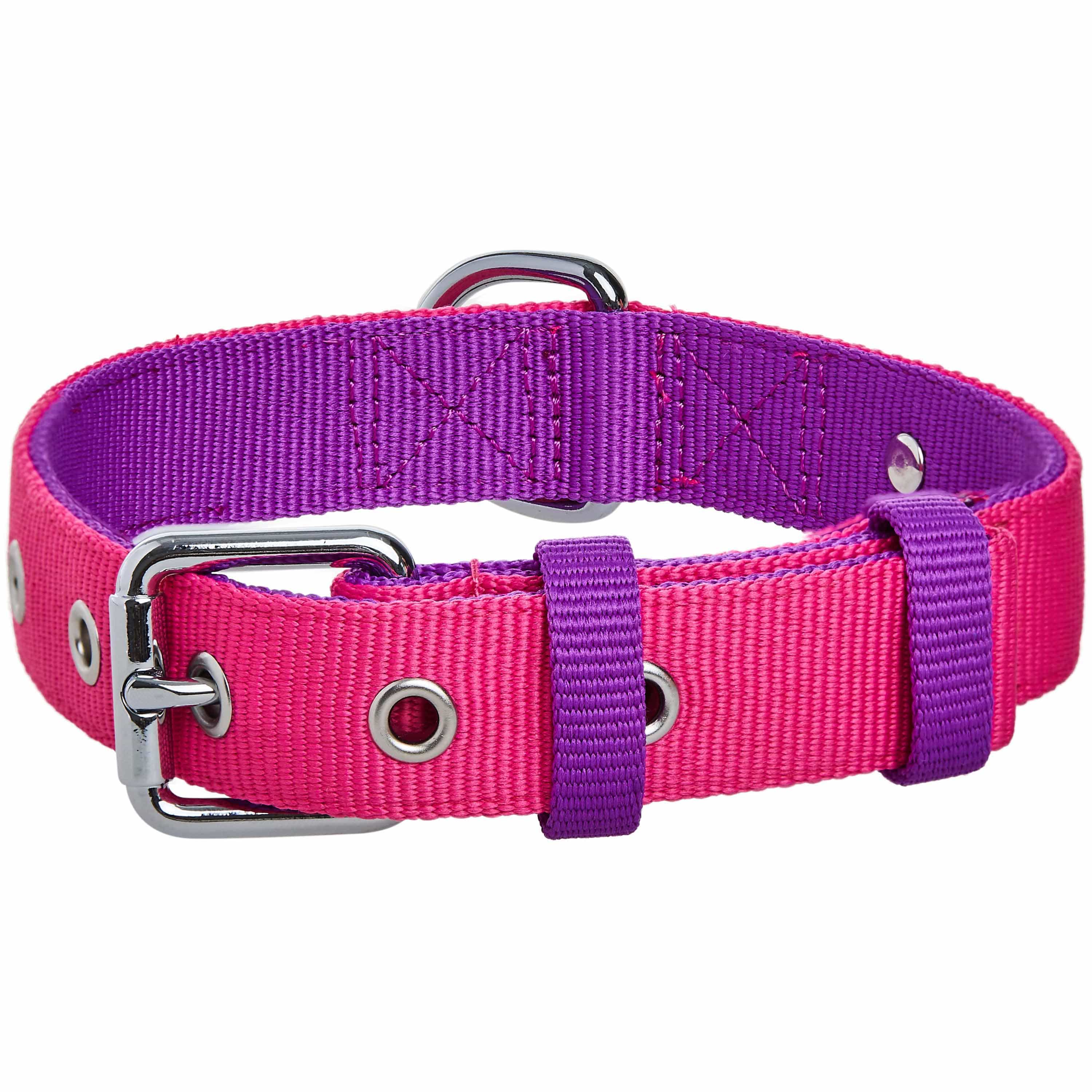 Customized Green Pet Dog Collar Rope Set Dark Purple Thread