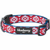 Dog Collar Blueberry Pet Southwestern Pattern Jacquard Weave Dog Collar Diamonds / Small