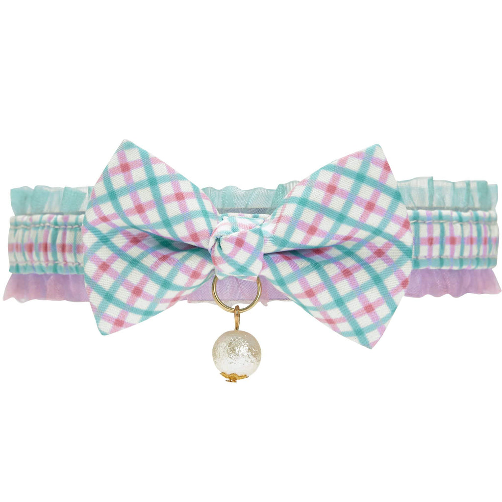 Pearls Decor Plaid Preppy Fashion Cat Neck Collars Bow Tie - Temu